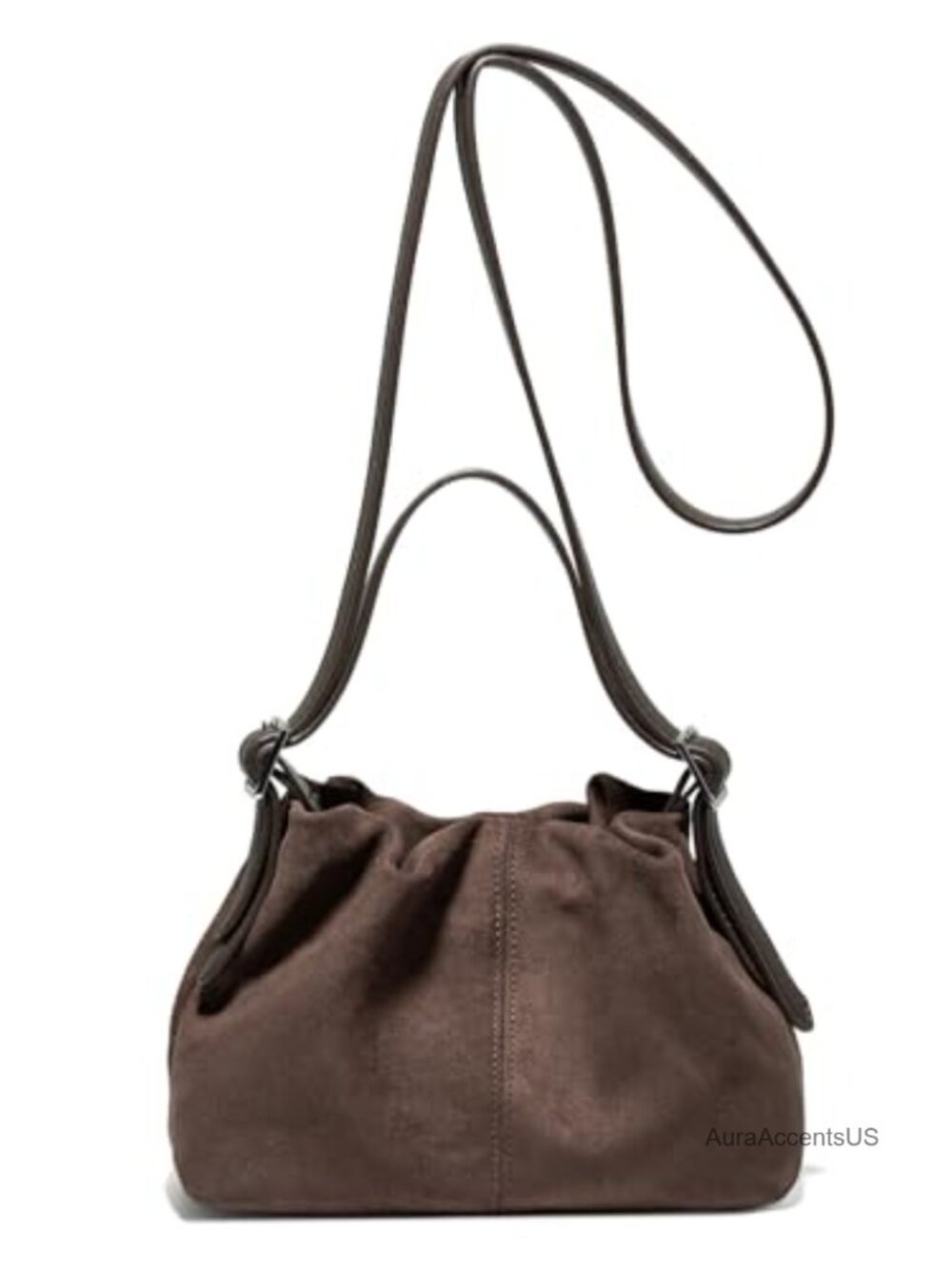 Suede Tote Bag for Women Mini Pleated Cloud Handbag Crossbody Purse